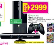 Xbox360 4GB Kinect+ 2 Games