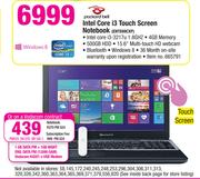 Packard Bell Intel Core i3 Touch Screen Notebook ENTE69CXP