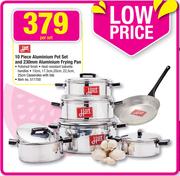 Hart 10 Piece Aluminium Pot Set & 230mm Aluminium Frying Pan