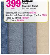 Van Dyck Tufted Carpet-80 x 120cm Each