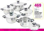 Mainstays 10 Piece Stainless Steel Cookware Set
