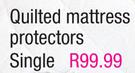 Single Quilted Mattress Protectors