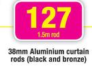 38mm Aluminium Curtain Rods(Black And Bronze) 1.5m Rod