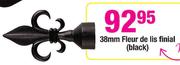 38mm Fleur De Lis Finial(Black)