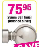 25mm Ball Finial(Brushed Silver)