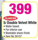 Plascon 5Ltr Double Velvet White-Each