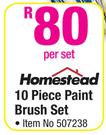Homestead 10 Piece Paint Brush Set-Per Set