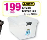 Addis 5Ltr Clear Storage Box-Each