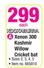 Kookaburaa Xenon 300 Kashmir Willow Cricket Bat Sizes 2,3,4,5-Each