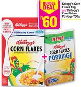 Kellogg's Corn Flakes 1Kg And Kellogg's Corn Flakes Porridge 750g