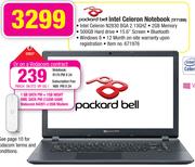 Packard Bell Intel Celeron Notebook TF71BM
