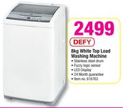 Defy 8Kg White Top Load Washing Machine 