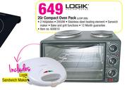 Logik 20Ltr Compact Oven Pack LCOP 20S