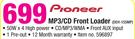 Pioneer MP3/CD Front Loader DEH-155MP