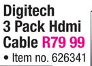 Digitech 3 Pack HDMI Cable