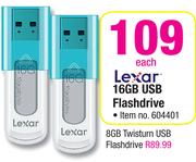Lexar 8GB Twisturn USB Flashdrive-Each