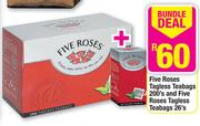 Five Roses Tagless Teabags 200's And Five Roses Tagless Teabags 26's