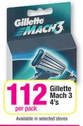 Gillette Mach 3-4's Per Pack
