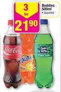 Buddies Assorted - 3 x 500ml