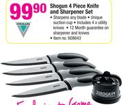 Verimark Shogun 4 Piece Knife And Sharpener Set