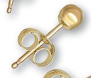 4mm 9ct Gold Ball Stud Earrings-Per Pair