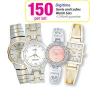 Digitime Gents and Ladies Watch Sets-Per Set