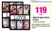 Multi 6 Open Word Frame-Each