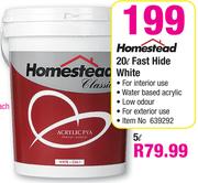Homestead 5Ltr Fast Hide White