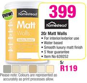 Homestead Matt Walls-20Ltr