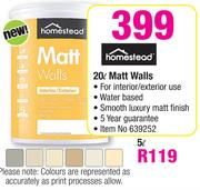 Homestead Matt Walls-5Ltr