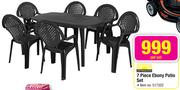 Antracite 7 Piece Ebony Patio Set-Per Set