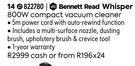 Hoover Whisper 800W Compact Vacuum Cleaner 822780
