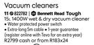 Bennett Read Tough 15L 1400W Wet & Dry Vacuum Cleaner 822782