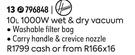Hoover 10L 1000W Wet & Dry Vacuum 796848