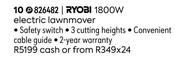 Ryobi 1800W Electric Lawnmower 826482