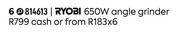 Ryobi 650W Angle Grinder 814613