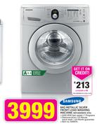 Samsung 6kg Metallic Silver Front Load Washing Machine(WF1600W5s XFA)