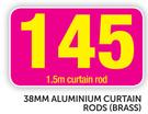 Decorland 38mm Aluminium Curtain Rods(Brass)-1.5m Curtain Rod