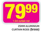Decorland 25mm Aluminium Curtain Rods(Brass)-1.5m Rod