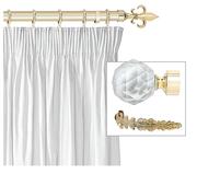 Decorland 38mm Aluminium Curtain Rods(Brass)-1.5m Curtain Rod