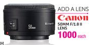 Canon 50mm F/1.8 II Lens-Each