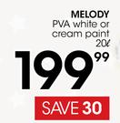 Melody PVA White Or Cream Paint-20Ltr