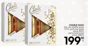 Charlie Gold Eau de Toilette Spray 27ml, Perfume Body Spray 90ml, Perfumed Body Lotion 250ml-Per Set