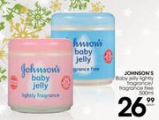 Johnson's Baby Jelly Lightly Fragrance/Fragrance Free-500ml Each