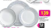12 Piece Droplet Dinner Set