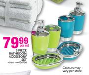 3 Piece Bathroom Accessory Set