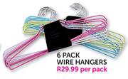 6 Pack Wire Hangers