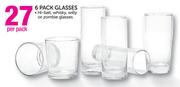 6 Pack Glasses-Per Pack
