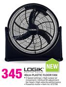 Logik 40cm Plastic Floor Fan