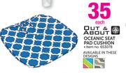 Out & About Oceanic Seat Pad Cushion-Each